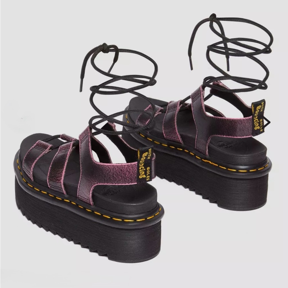 Dr. Marten Nartilla Purple Flatform Sandals Size 10 - Picture 5 of 16